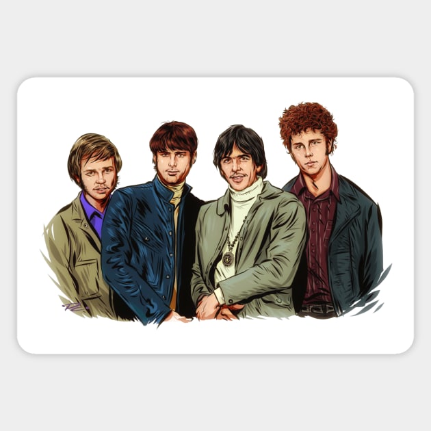 The Byrds - An illustration by Paul Cemmick Sticker by PLAYDIGITAL2020